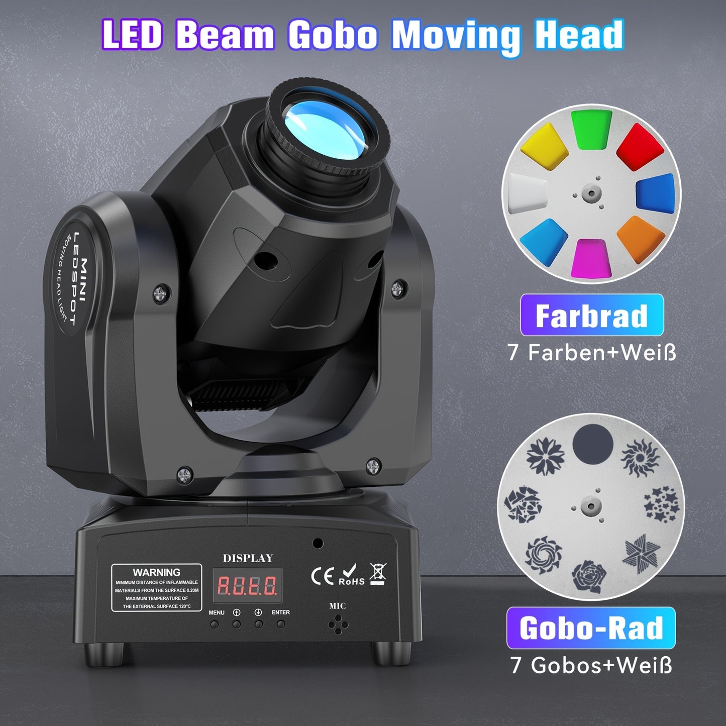 RGBW Moving Head Stage Lamp – LED Party Licht – DJ Verlichting – Club Spot – Theater Lamp – Set van 4 – 150W Krachtige LED – Aluminium Behuizing Duurzaam