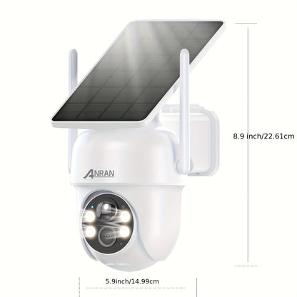 Beveiligingscamera – Camerabewaking – Buitencamera – Huisbeveiliging – Draadloze Camera – 4-delig – Zonne-energie – Kleurennachtzicht & Mensdetectie