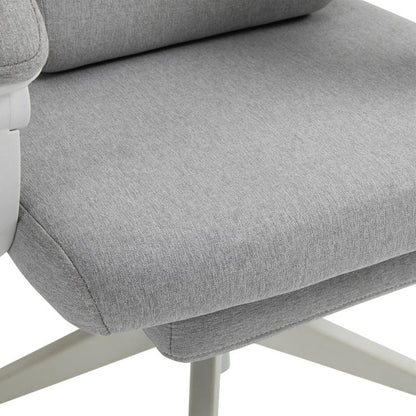 Ergonomische Bureaustoel – Office Chair – Gamestoel – Bureauzetel – Werkstoel – Met Hoofdsteun en Lendensteun – Verstelbare Hoogte en Uitschuifbare Voetsteun – PU-Leder – 62x68x117-127 cm