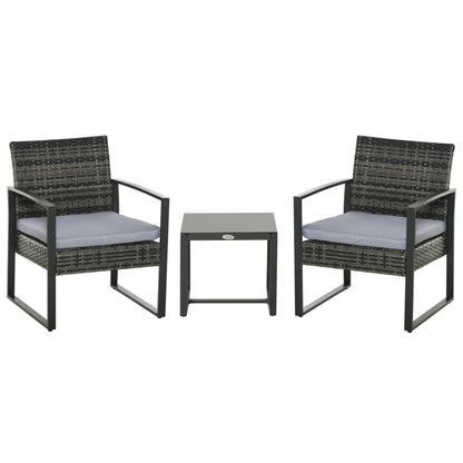 Tuinset – Loungeset – Balkonset – Loungemeubel – Bistroset – Polyrattan – Met Kussens – Weerbestendig