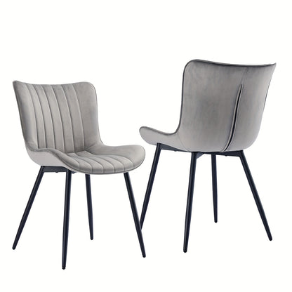 Eetkamerstoelen – Stoelen – Dining Stoelen – Zetels – Design Stoelen – Set van 2 Lichtgrijze Eetkamerstoelen – Ergonomisch Ontwerp – Memory Foam Zitting