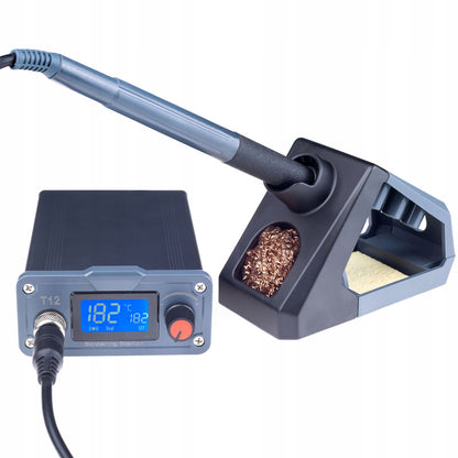 Soldeerstation – Soldeerset – Elektronica Soldeerstation – T12 Soldeerstation – Soldeerstation SMD – Nauwkeurige Temperatuurregeling 200-450°C – Hittebestendige Silicone Soldeermat 200x300mm
