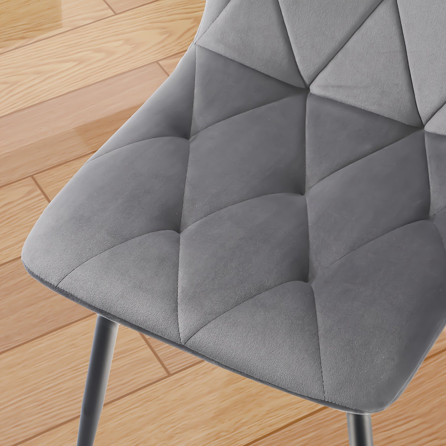 Eetkamerstoelen – Stoelen – Kuipstoelen – Keukenstoelen – Woonkamerstoelen – Fluwelen Bekleding – Stevige Metalen Poten – Hoge Rugleuning – Set van 4 – 84x44x38 cm