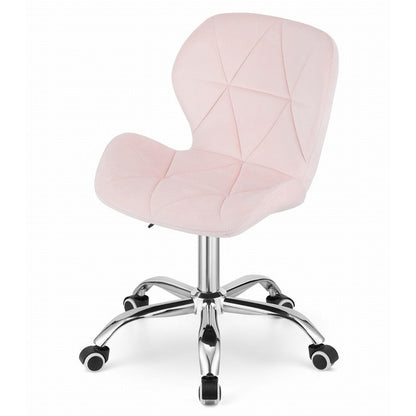 Draaistoel – Bureaustoel – Gamestoel – Werkstoel – Bureaufauteuil – Velvet Bekleding – In Hoogte Verstelbaar 46-61 cm