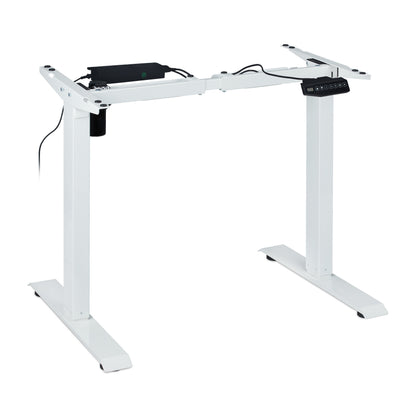 Elektrisch Tafelonderstel – Verstelbaar Bureau Onderstel – Zit-sta Bureauframe – Ergonomisch Bureau Onderstel – Wit – Hoogte 71-121 cm – Geheugenfunctie & Postuurherinnering