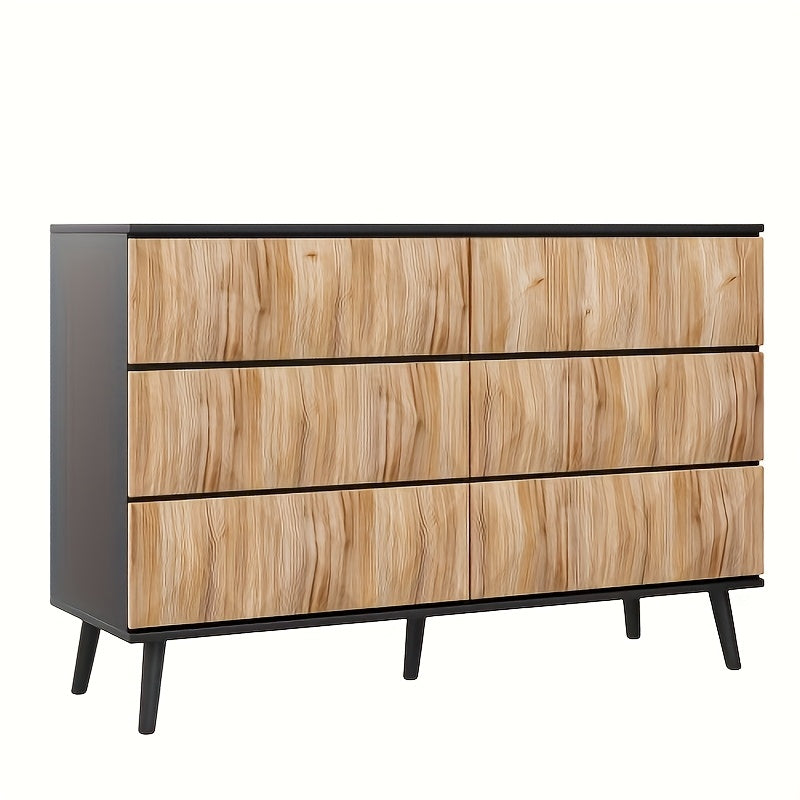 Ladekast – Ladenkast – Kommode – Opbergkast – Dressoir – 6 Lades – Duurzaam Bamboe – Compact 69 cm Hoog