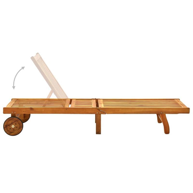 Houten Ligstoel – Luxe Ligstoel – Tuinstoel – Relaxstoel – Acacia En Dennenhout – Ergonomisch Ontwerp – Duurzaam En Stevig