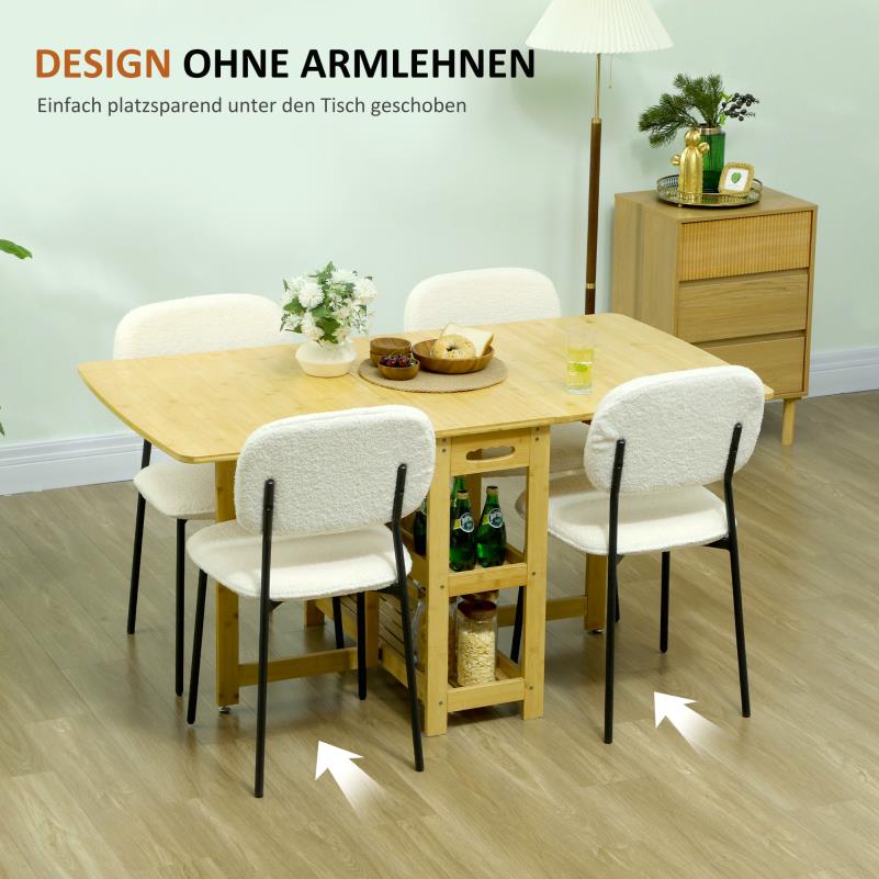 Eetkamerstoelen – Stoelen – Kuipstoelen – Keukenstoelen – Woonkamerstoelen – Fluwelen Bekleding – Stevig Stalen Frame – Set van 4