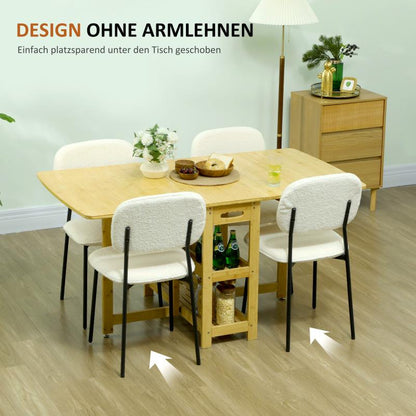 Eetkamerstoelen – Stoelen – Kuipstoelen – Keukenstoelen – Woonkamerstoelen – Fluwelen Bekleding – Stevig Stalen Frame – Set van 4
