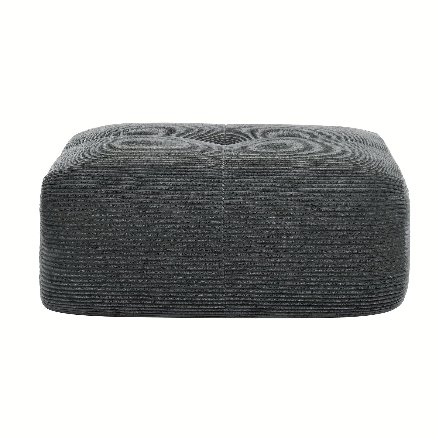 The Hamlet Footstool Features a Corded Fabric in Gray, Designed with Smooth Lines That Complement The Natural Curves of The Arms. It Is Filled with Soft, Fluffy High-Resilience Foam, Offering Robust Support And Enhancing Comf