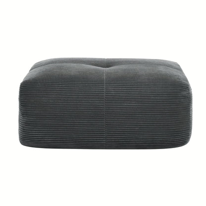 The Hamlet Footstool Features a Corded Fabric in Gray, Designed with Smooth Lines That Complement The Natural Curves of The Arms. It Is Filled with Soft, Fluffy High-Resilience Foam, Offering Robust Support And Enhancing Comf