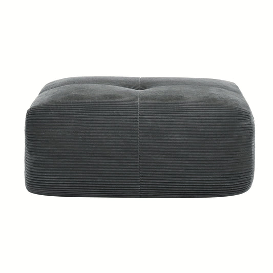 The Hamlet Footstool Features a Corded Fabric in Gray, Designed with Smooth Lines That Complement The Natural Curves of The Arms. It Is Filled with Soft, Fluffy High-Resilience Foam, Offering Robust Support And Enhancing Comf