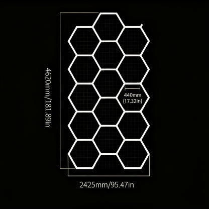 Hexagon LED Garageverlichting – Hexagon Plafondlamp – LED Lichtpaneel – Garage Lamp – Werkplaatsverlichting – Koel Wit 6500K – Eenvoudige Montage