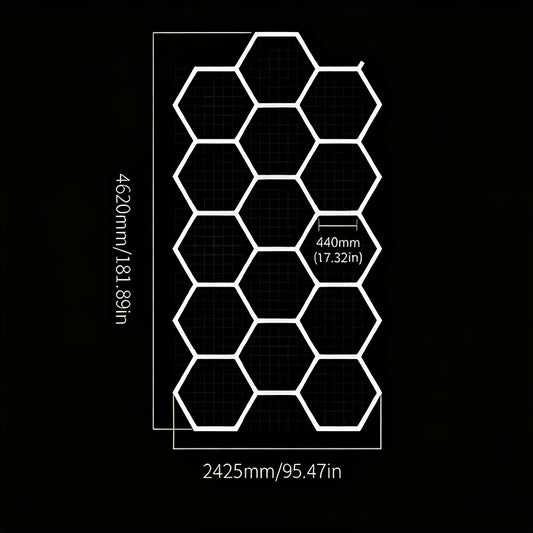 Hexagon LED Garageverlichting – Hexagon Lichtpaneel – Plafondlamp LED – Werkplaatsverlichting – Gymverlichting – Helder 6500K Daglicht – Eenvoudige Plafondmontage