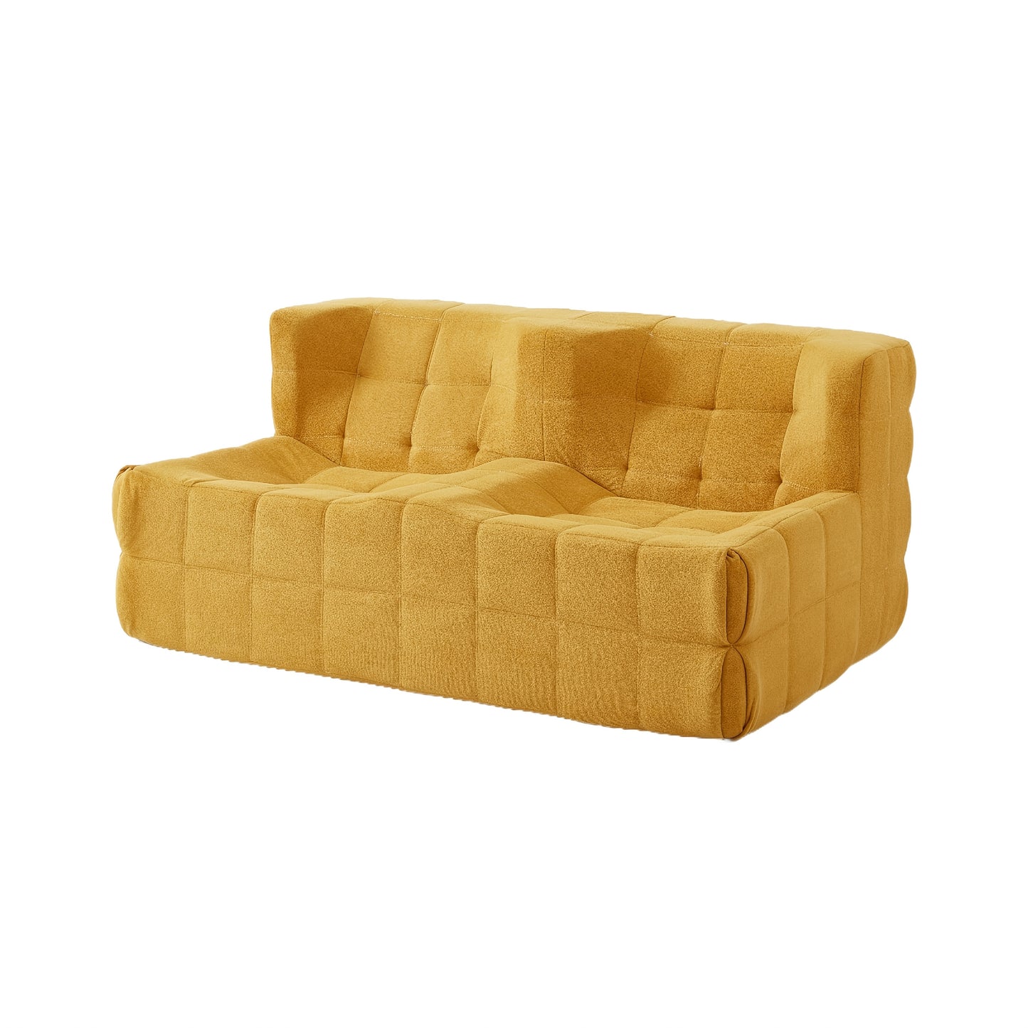 Zitzak – Bean Bag – Loungestoel – Loungebank – Floor Sofa – Geel – Extra Groot – Katoen – Zonder Hout – Eenvoudige Montage