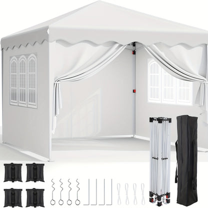 Gazebo 3x3 – Tuinpaviljoen – Partytent – Klaptent – Vouwtent – Winterbestendig – UV-bescherming 50+ – Stevig gepoedercoat metalen frame