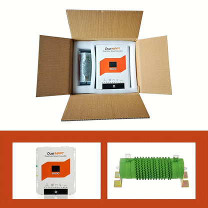 Wind-Zonne Hybride Laadregelaar – Zonnepaneel Controller – Windturbine Regelaar – Mppt Laadregelaar – Hybride Energiecontroller – Automatische Spanningsherkenning 12V/24V/48V – Dubbele Mppt Technologie en Spanningsboostfunctie