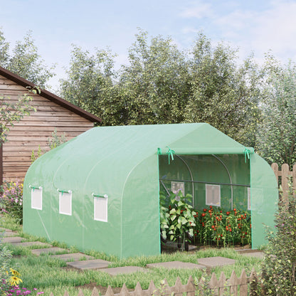 Kweektunnel – Tuinkas – Plantentunnel – Groentekas – Kas op Grond – 10,5 m² Oppervlak – Versterkt Stalen Frame