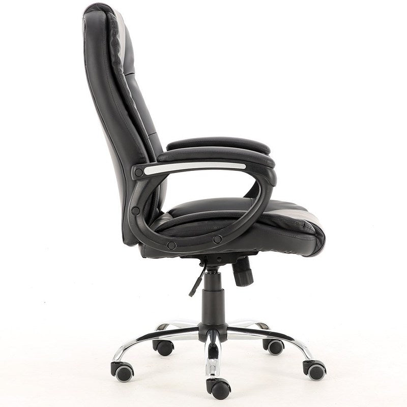 Bureaustoel – Draaistoel – Office Chair – Gamingstoel – Kantoorstoel – Verstelbare Hoogte – Vergrendelbare Kantelfunctie – Zwarte Rubber Wieltjes