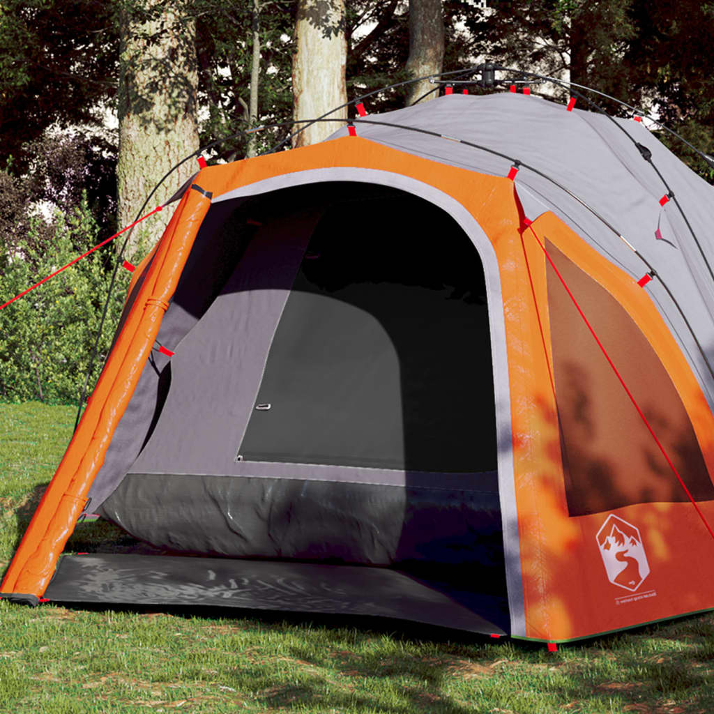 Campingtent – Kampeertent – Buitentent – Festival Tent – Waterdichte Tent – Lichtgewicht & Snel Opzetbaar – Afneembare Buitentent – Grijs Oranje
