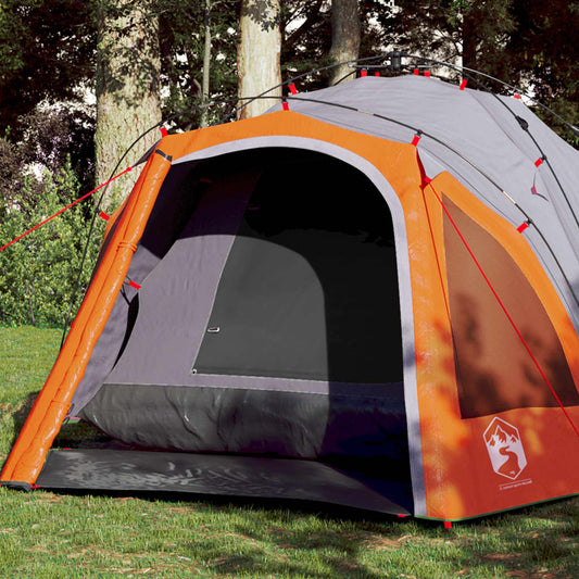 Campingtent – Kampeertent – Buitentent – Festival Tent – Waterdichte Tent – Lichtgewicht & Snel Opzetbaar – Afneembare Buitentent – Grijs Oranje