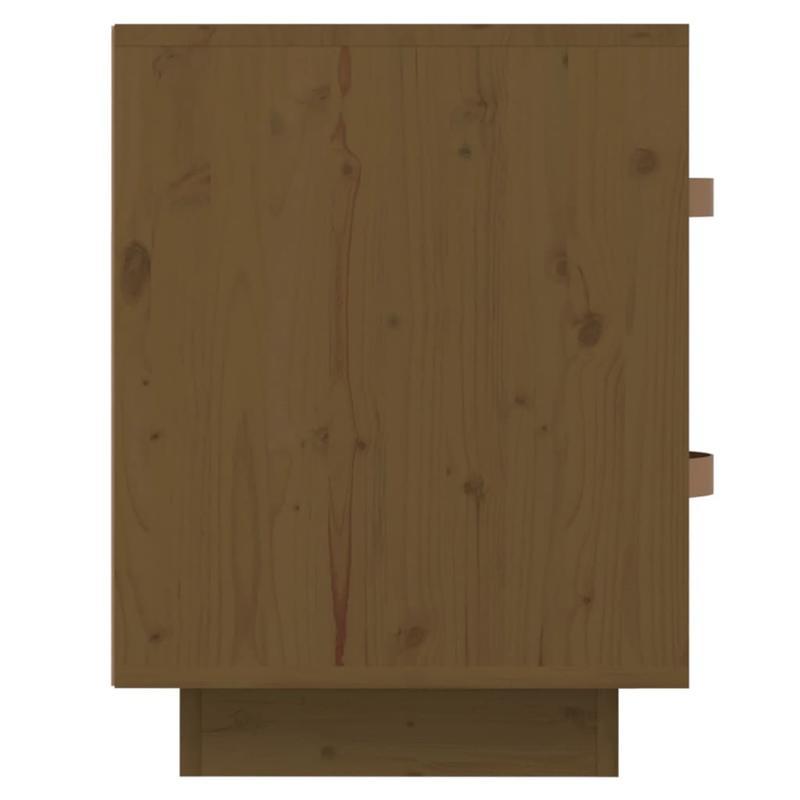 Bedside tables 2 st 40x34x45cm Solid grenenwood honingbruin Removable, suitable for indoor use and suitable for all seasons