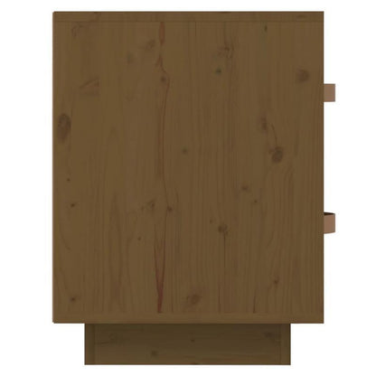 Bedside tables 2 st 40x34x45cm Solid grenenwood honingbruin Removable, suitable for indoor use and suitable for all seasons