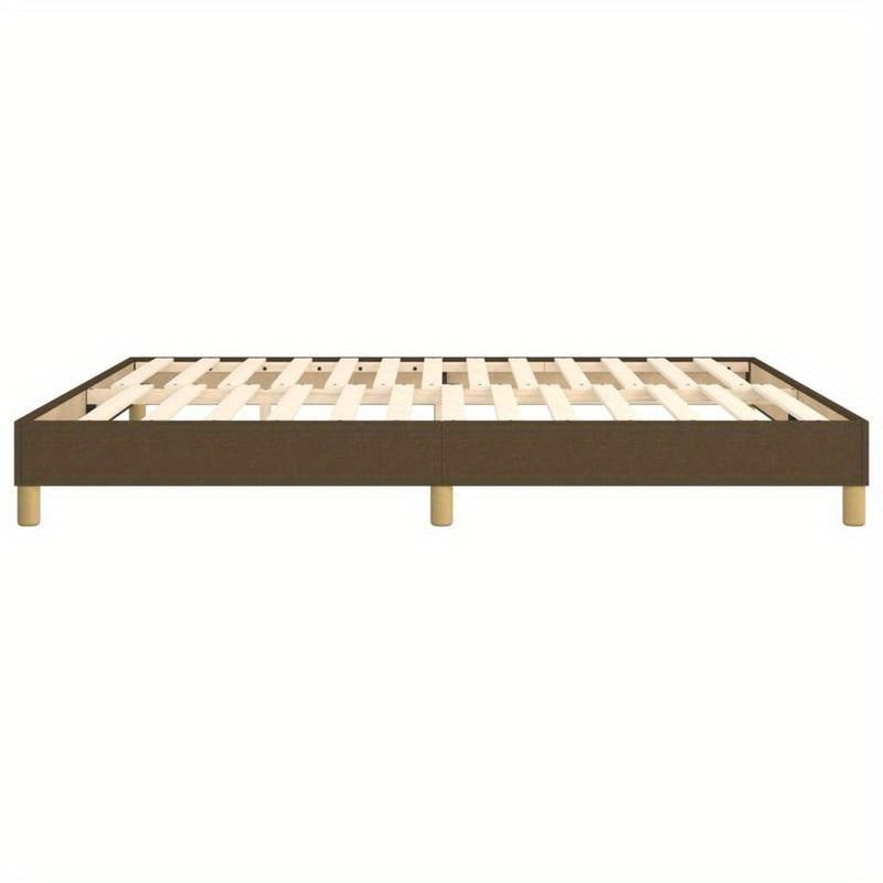 Modern Minimalist Bed Frame - Heavy-Duty Construction, Easy Assembly, Space-Saving Design, Compatible with All Mattresses, Ideal for Small Bedrooms & Apartments - Marrone Scuro (Dark Brown) - No Power Needed, Apartment Furnit