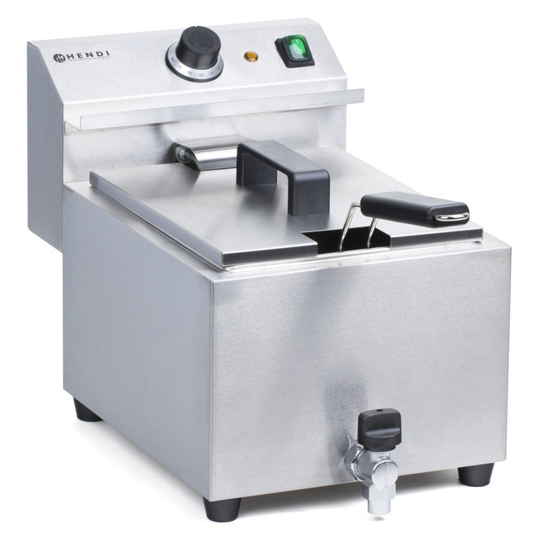 Fryer with Masterpro Tap 230V 3.5Kw 8L - Hendi 209202 - QUORE