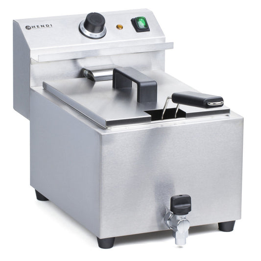 Fryer with Masterpro Tap 230V 3.5Kw 8L - Hendi 209202 - QUORE