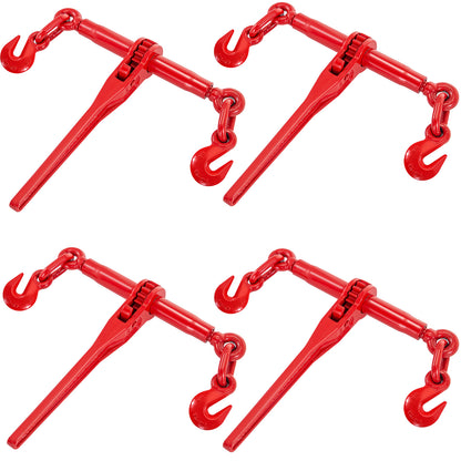Kettingspanband – Kettingbinder – Spanband – Ratelschroef – Ladingbinder – Rood Poedercoating Staal – Belastbaar Tot 4180 kg