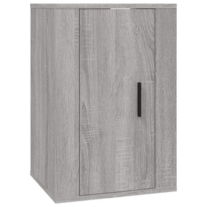 4pcs Modern Minimalist TV Stand Set with Wall-Mounted Storage - Gray Sonoma Wood Media Console, Space-Saving Design with Open & Closed Cabinets, Engineered Wood Construction, Easy Assembly, 27-Inch Height, Ample Storage for L