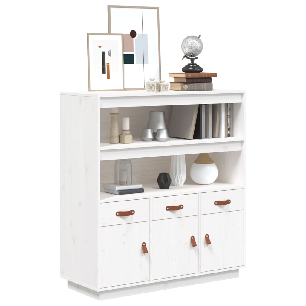 Hoge Houten Kast – Smalle Opbergkast – Hoge Kast – Opbergmeubel – Houten Kasten – Wit – Ruimtebesparend Hoog Model – Solide Hout Met Witte Afwerking