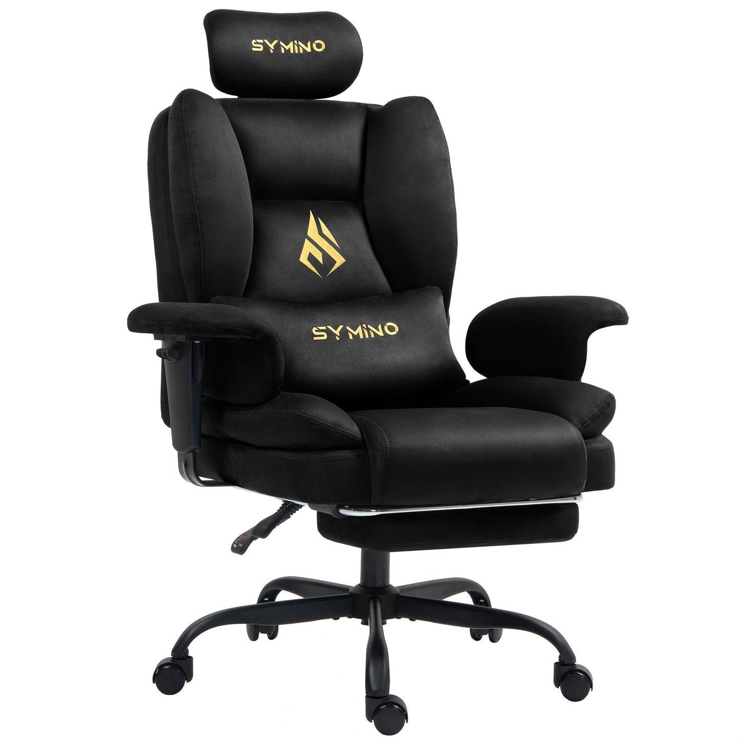 Gamingstoel – Gamestoel – Game Stoel – Gaming Chair – Bureaustoel – Ergonomisch Ontwerp – Memory Foam Zitkussen – Zwart