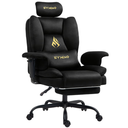 Gamingstoel – Gamestoel – Game Stoel – Gaming Chair – Bureaustoel – Ergonomisch Ontwerp – Memory Foam Zitkussen – Zwart