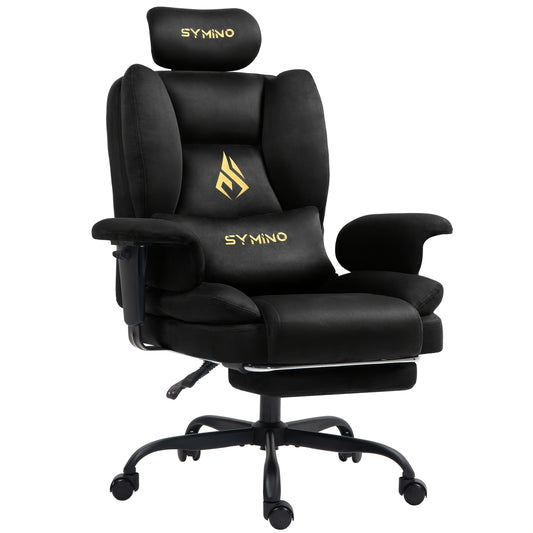 Gamingstoel – Gamestoel – Game Stoel – Gaming Chair – Bureaustoel – Ergonomisch Ontwerp – Memory Foam Zitkussen – Zwart