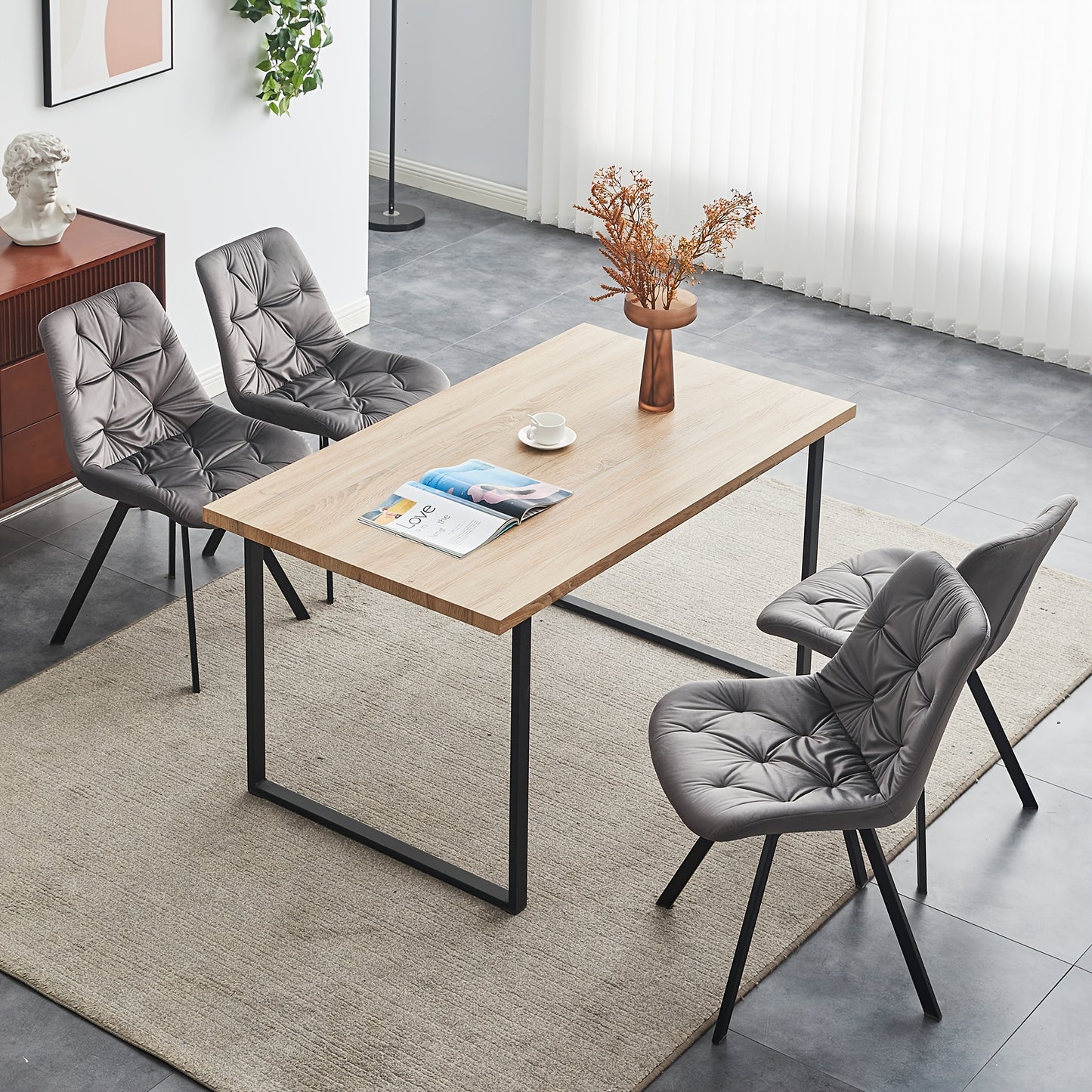 Draaibare Eetkamerstoel – Stoelenset – Bureaustoel – Zithoekstoel – Keukenstoel – Beige Velvet – 360° Draaibaar Zonder Wieltjes – Ergonomisch Memory Foam