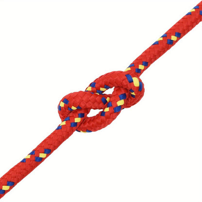 Boottouw – Touw – Koord – Lijntouw – Visserslijn – Polypropyleen – 12 mm Dik – 100 Meter Lang – Waterbestendig – Felrood