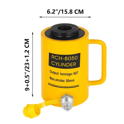 Hydraulische Krik – Hydraulische Cilinder – Hydraulische Ram – Potkrik – Garagekrik – 60 Ton Hefvermogen – Compact Enkelwerkend Ontwerp