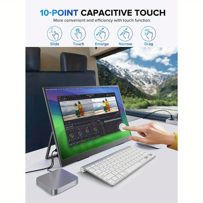 Gaming Monitor – Draagbare Monitor – 2K Monitor – Touchscreen Monitor – USB-C Monitor – 18 Inch – 144Hz Verversingssnelheid – 2560x1600 QHD Scherm