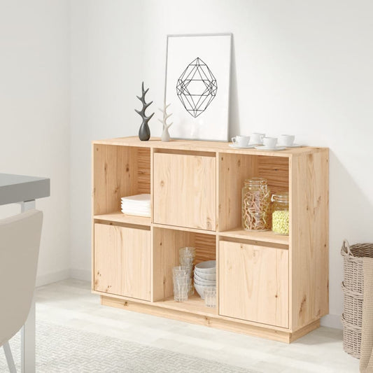 Dressoir – Sideboard – Opbergkast – Ladekast – Opbergmeubel – Massief Grenenhout – Inclusief Opbergboxen 110,5x35x80 cm