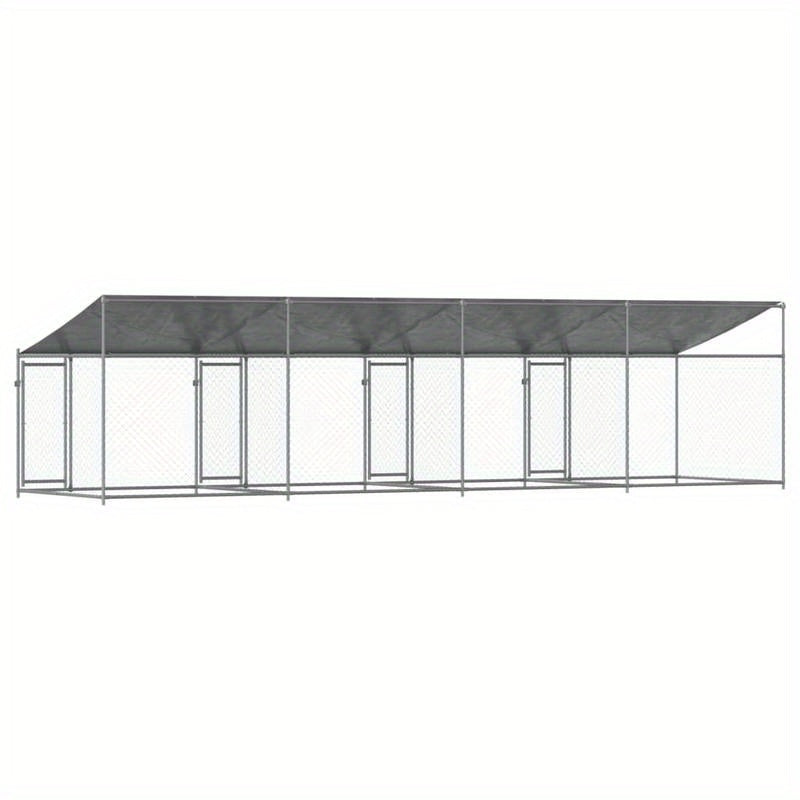 Hondenhok – Hondenhuis – Hondenkennel – Hondenhuisje – Hondenverblijf – Gegalvaniseerd Staal – Weerbestendig Met Dak En Deuren – 80x20x20 cm