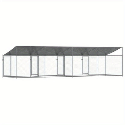 Hondenhok – Hondenhuis – Hondenkennel – Hondenhuisje – Hondenverblijf – Gegalvaniseerd Staal – Weerbestendig Met Dak En Deuren – 80x20x20 cm