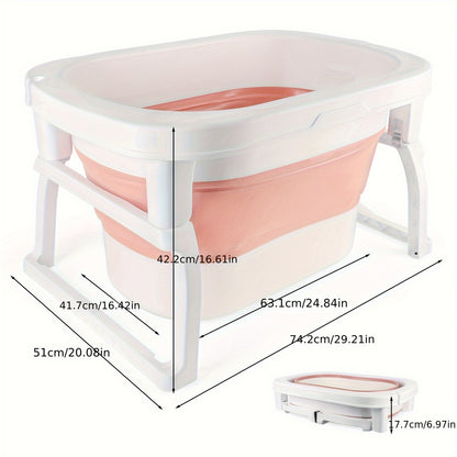 Foldable Dog Bathtub 51x75x43cm | Portable Pet Grooming Tub with Drain Plug, No Assembly Required, Space-Saving Design | Suitable for Home, Travel, Small Spaces