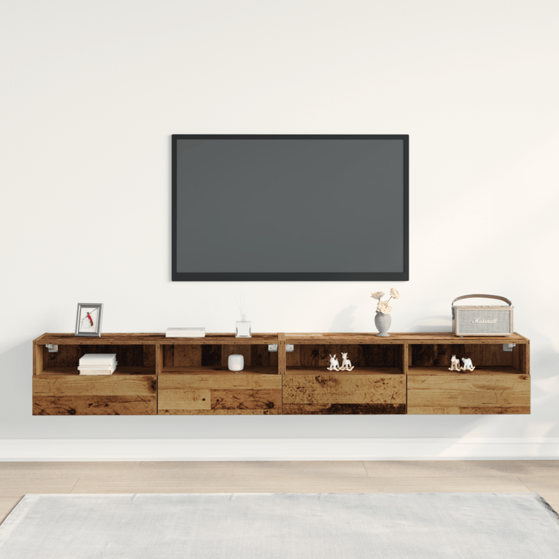 TV Meubel – TV Kast – Media Meubel – TV Stand – Entertainment Meubel – Rustiek Bruin – Duurzaam Hout – Ruimtebesparend Design