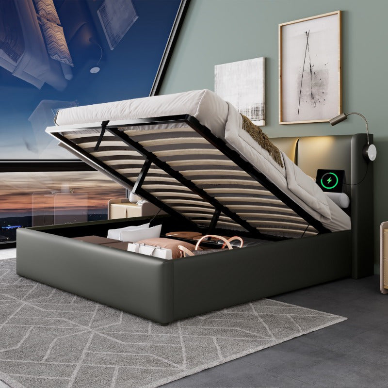 Modern Bed – Platformbed – Bedframe – Metalen Bed – Slaapkamerbed – Met Stoffen Hoofdbord – Vooraf Gemonteerd – Max. Belastbaarheid 300 kg