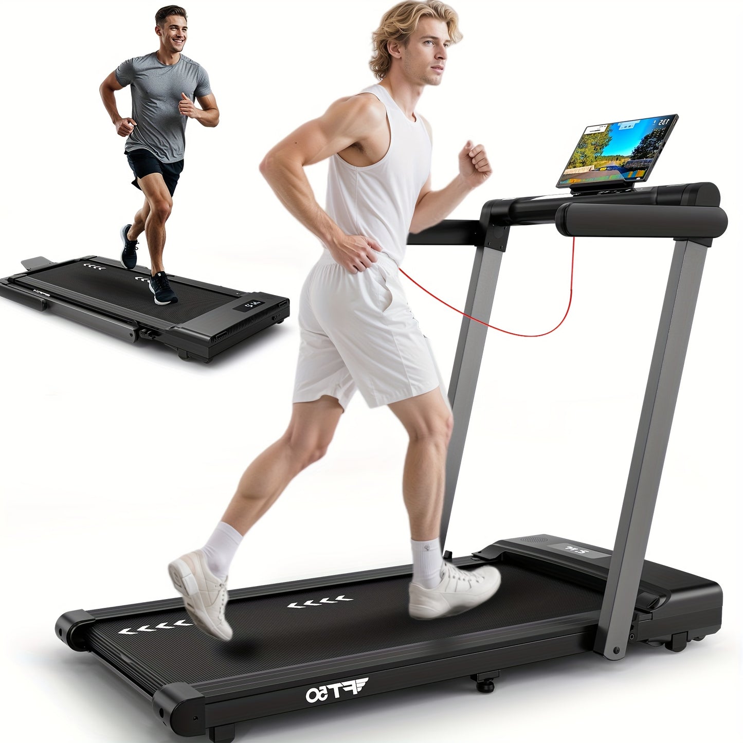 Loopband – Treadmill – Walking Pad – Fitnessapparaat – Hardloopmachine – 3-in-1 Treadmill – 2,5 PK Motor – Bluetooth & App Bediening