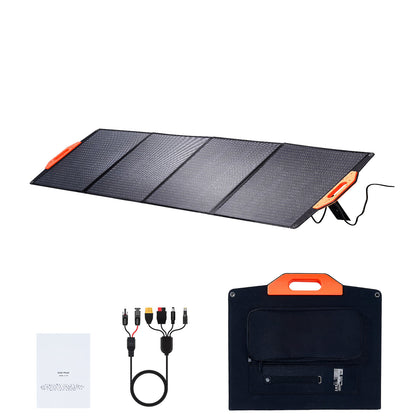 Draagbaar Zonnepaneel – Mobiel Zonnepaneel – Opvouwbaar Zonnepaneel – Solar Paneel – 200W Vermogen – Monokristallijn – Weerbestendig - QUORE