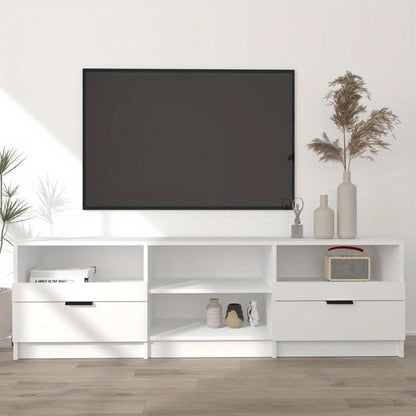 TV meubel – TV kast – Televisiekast – RTV Meubel – Media meubel – Wit MDF hout – 150x33,5x45 cm – Voorgemonteerd