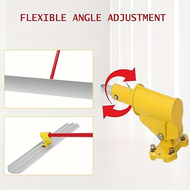 Concrete Bull Float, 121.92 x 20.32cm Magnesium Concrete Finishing Tools with Extendable Handle Bracket ×3, Surface Smoothing Kit for Smooth Finish